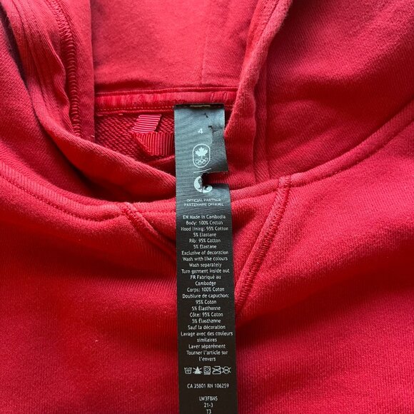 Lululemon Team Canada All Yours Cropped Hoodie COC Logo - Picture 10 of 11